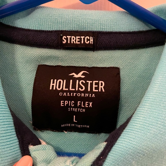Brand new Hollister ambre blue polo shirt - Picture 2 of 5